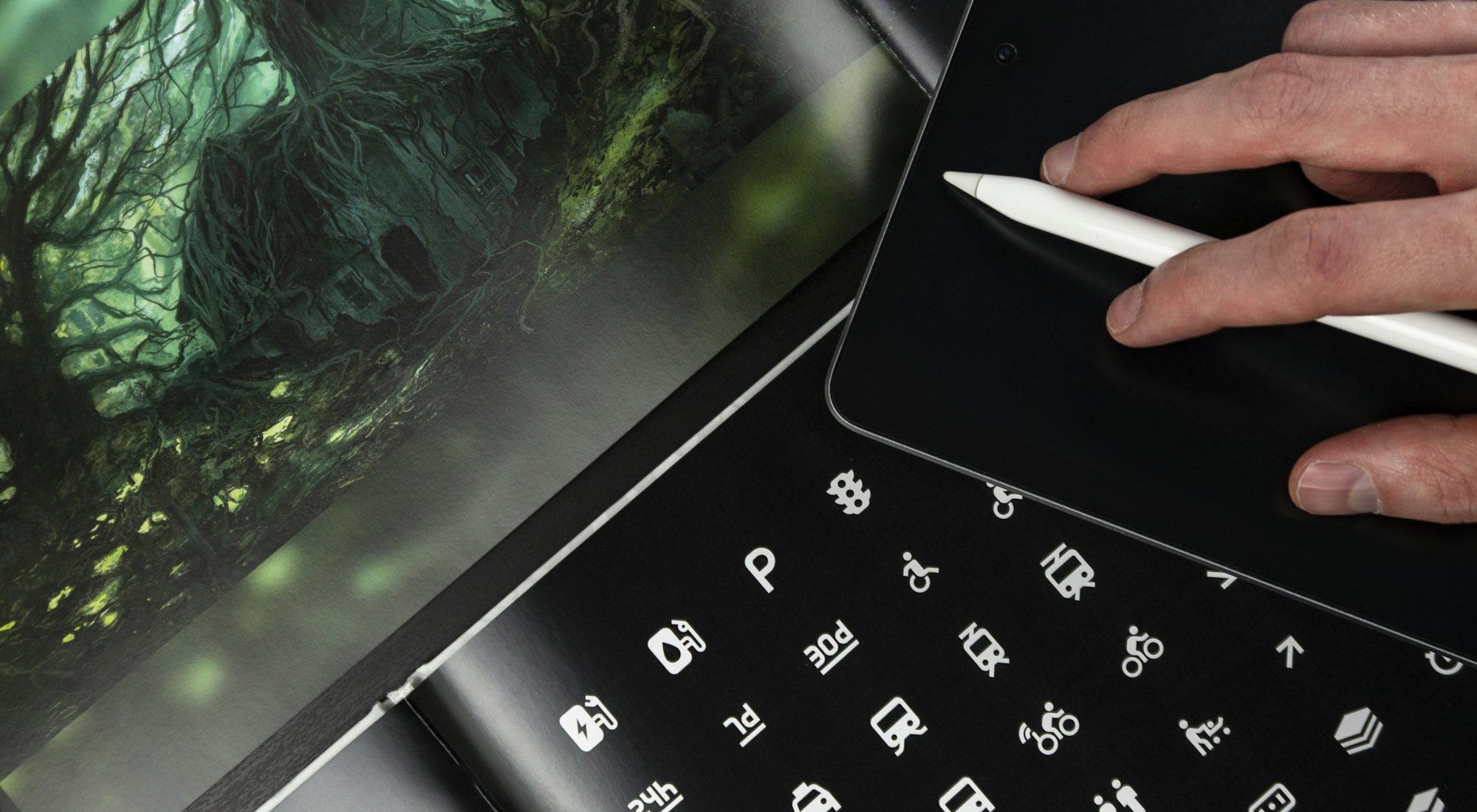 Designer sketching on a tablet